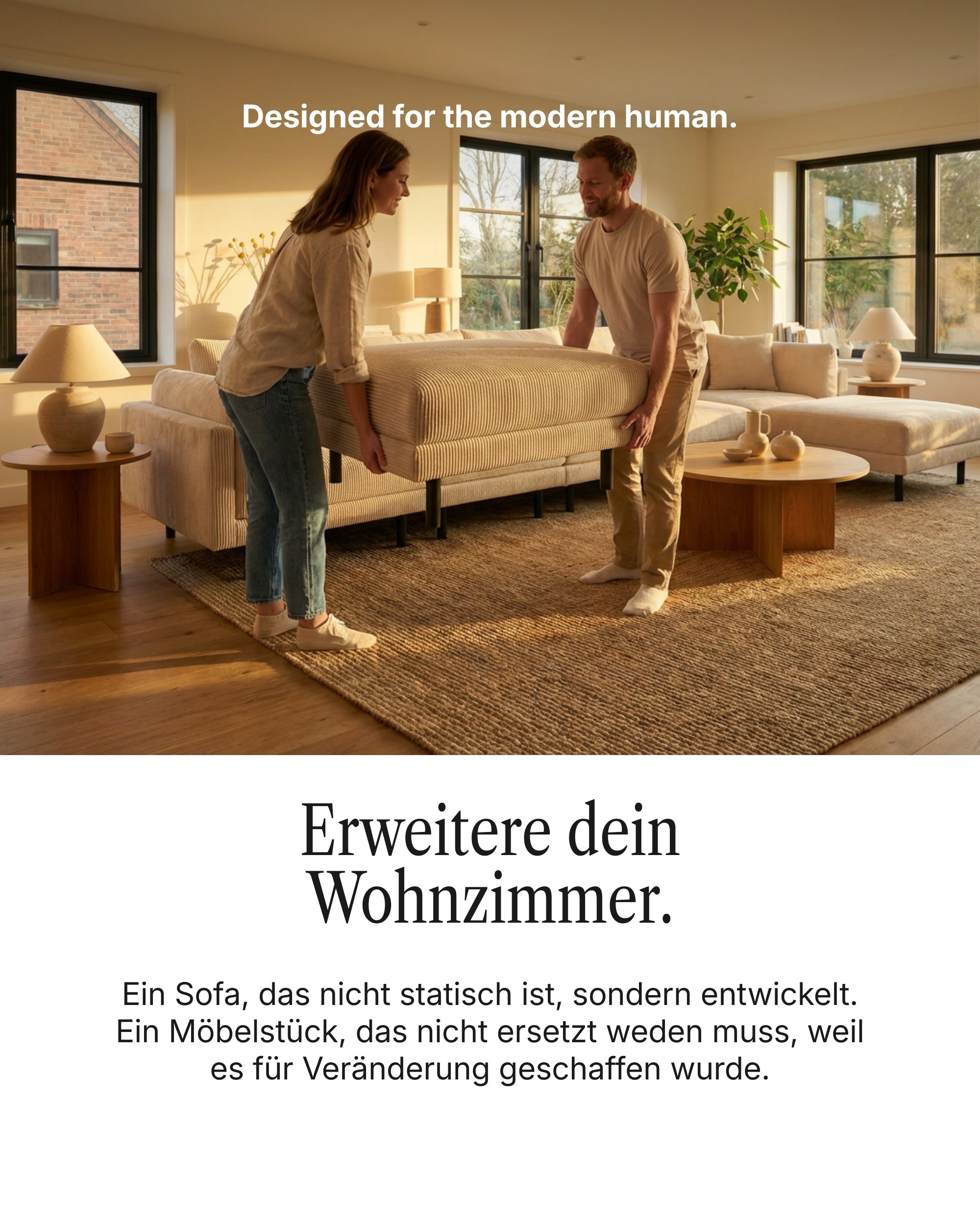 Modulares Sofa Donna 4-Sitzer mit Schlaffunktion