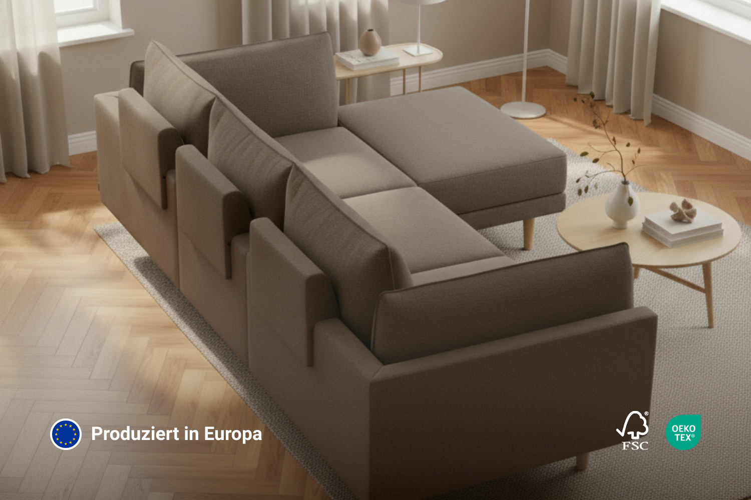Sofá modular Donna de 4 plazas con función de cama