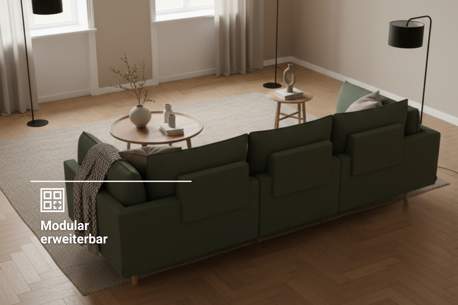 Sofá modular Donna de 3 plazas con función de cama