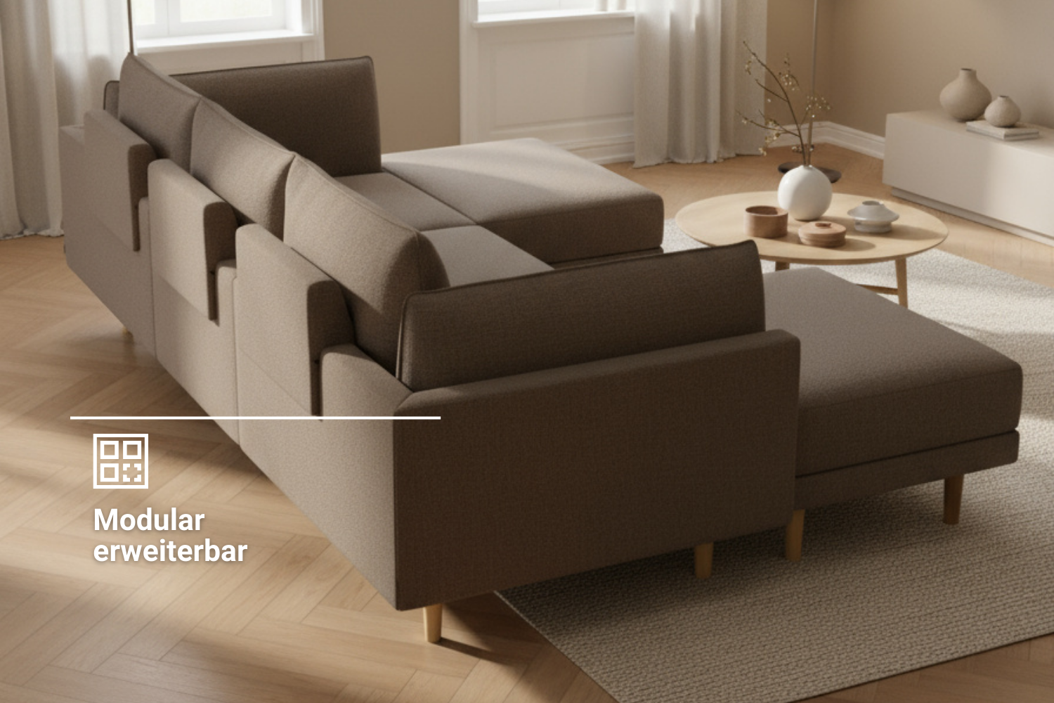 Sofá modular en U Donna con función de cama