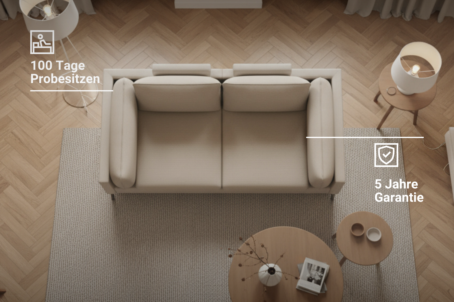 Sofá modular Donna de 2 plazas con función de cama