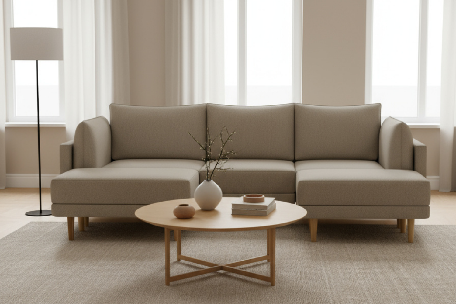 Sofá modular en U Donna con función de cama