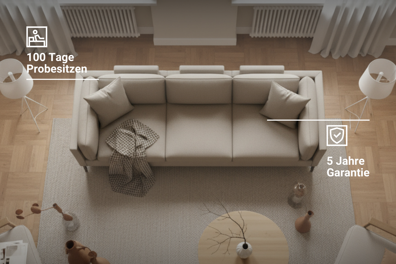 Sofá modular Donna de 3 plazas con función de cama