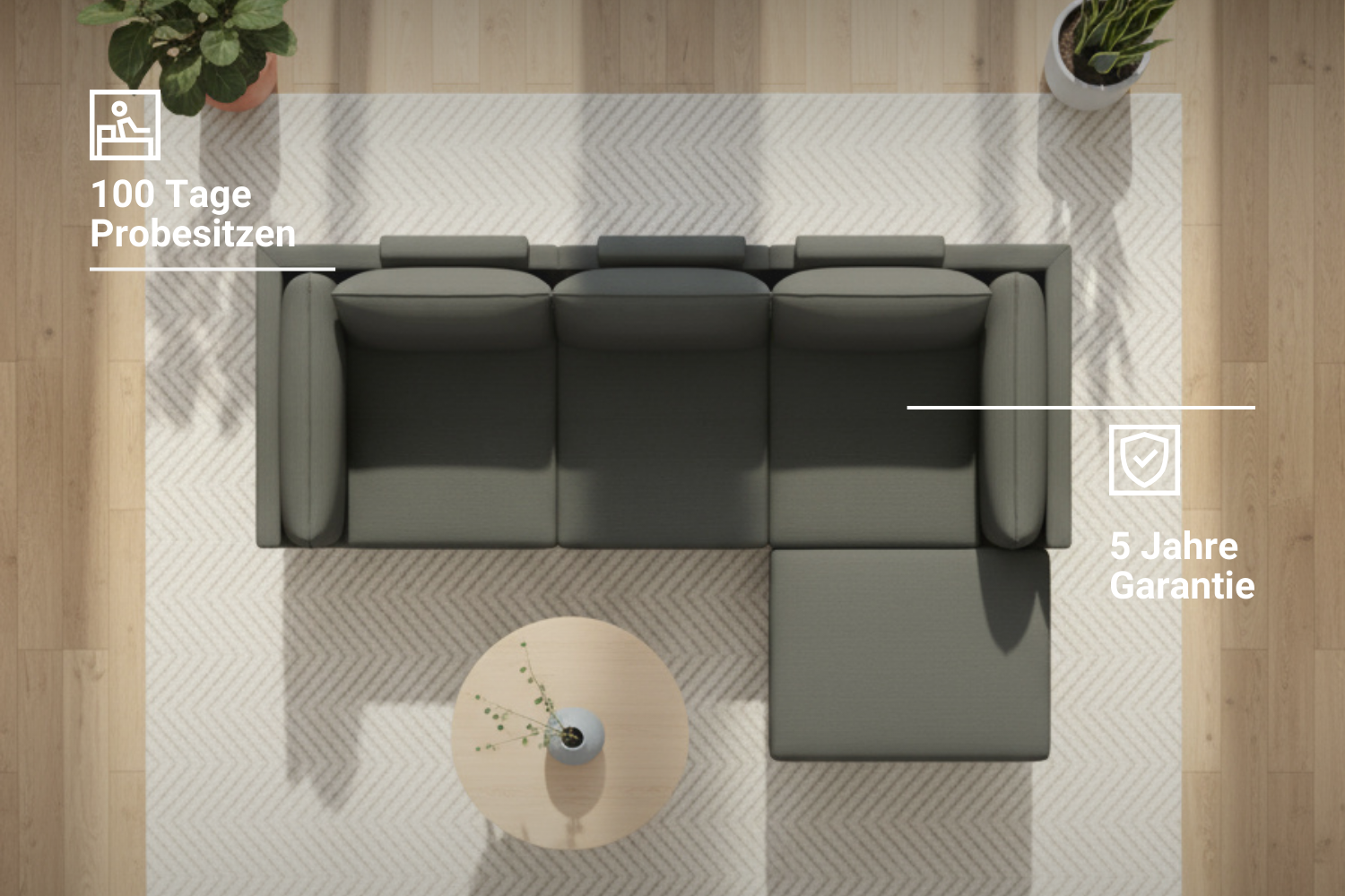 Sofá modular Donna de 4 plazas con función de cama