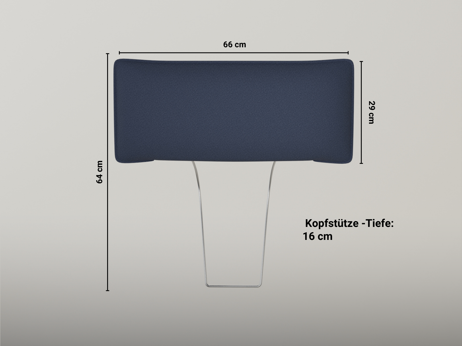 Stoffbezug - Kopfstütze mit Naht