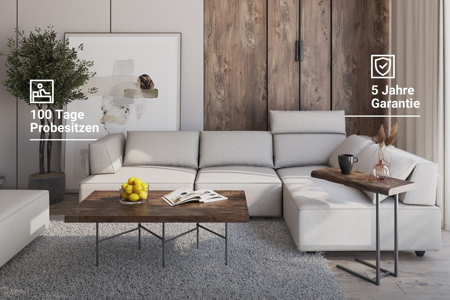 Sofá modular Louis S con función cama - tela Nova
