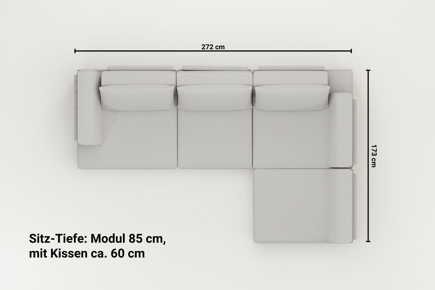 Funda de tela - Sofá modular Louis 4 plazas
