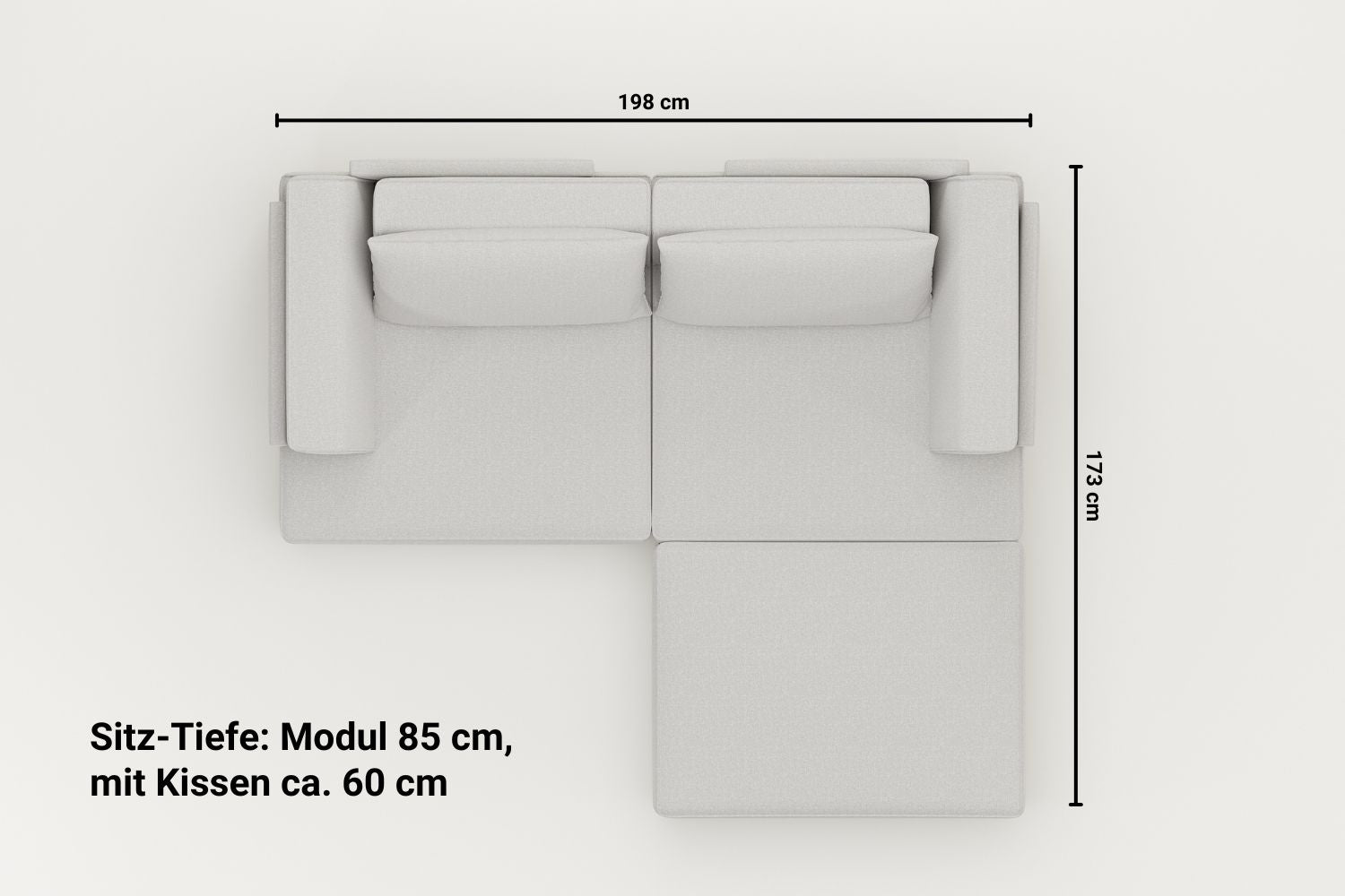 Outlet - Modulares Sofa Louis S mit Schlaffunktion - Showroom Düsseldorf