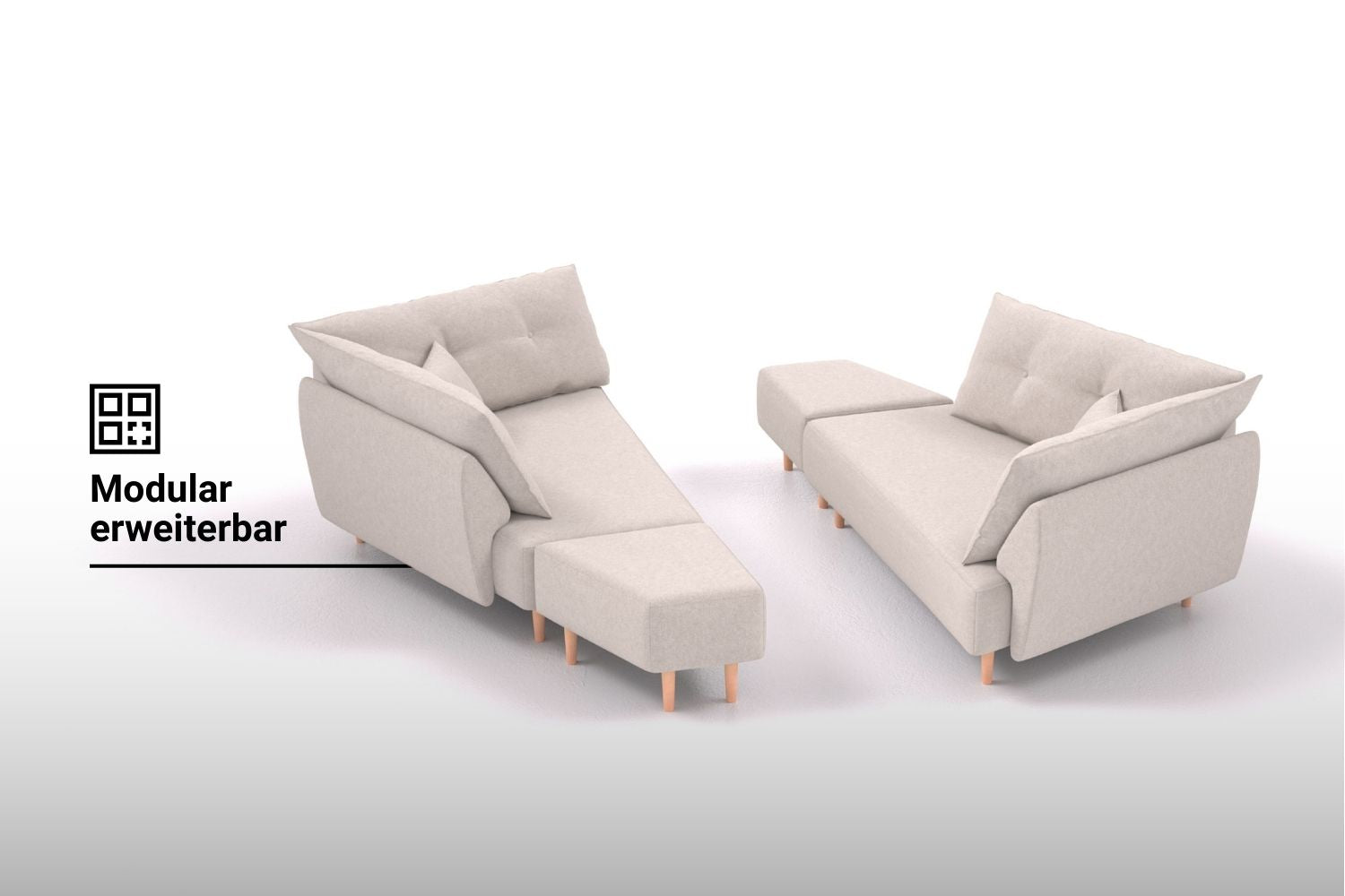 Outlet - Modulares Sofa Mike mit Schlaffunktion - Showroom Berlin