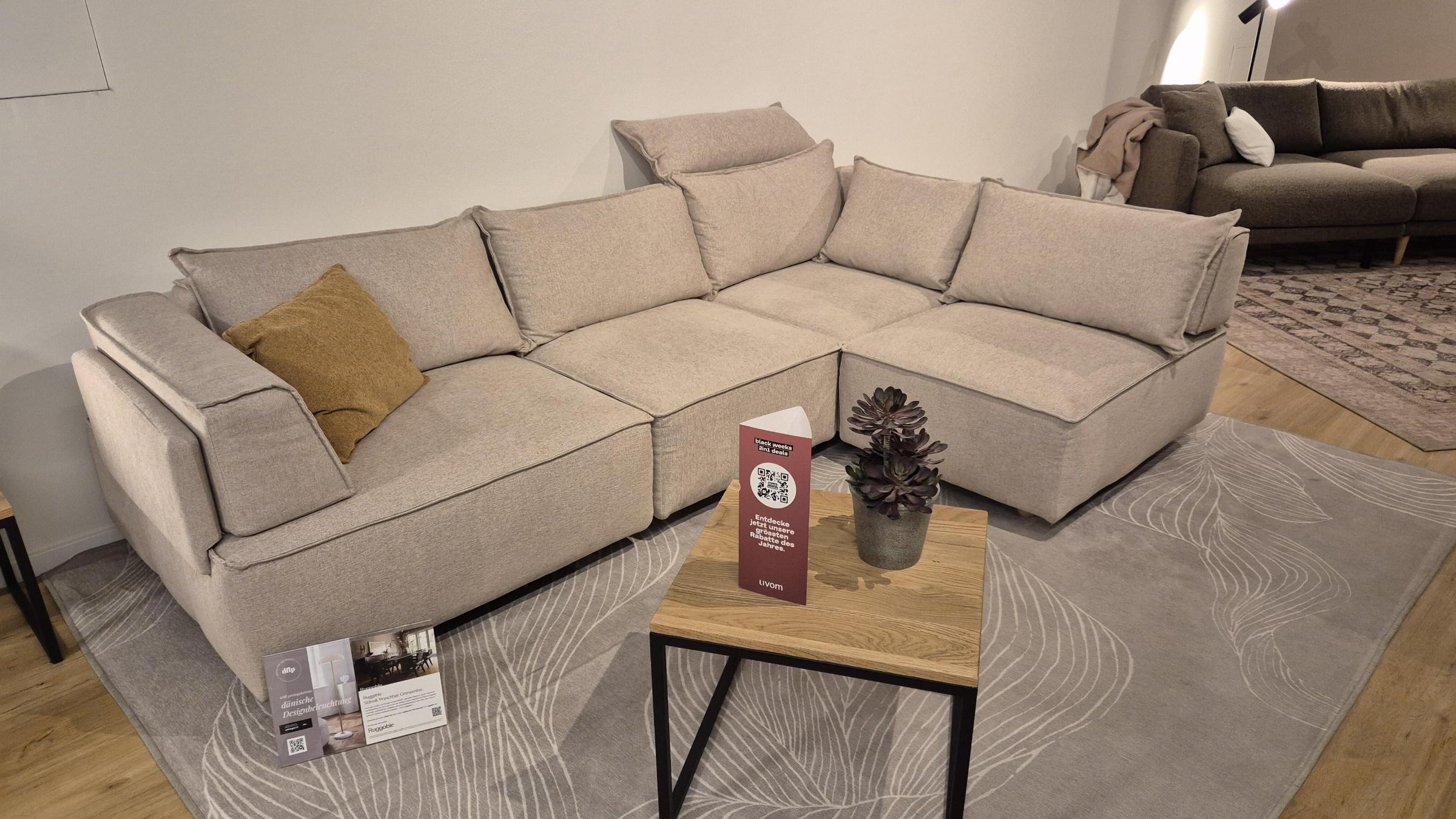 Outlet - Modulares Sofa Louis 4-Sitzer mit Schlaffunktion - Showroom München