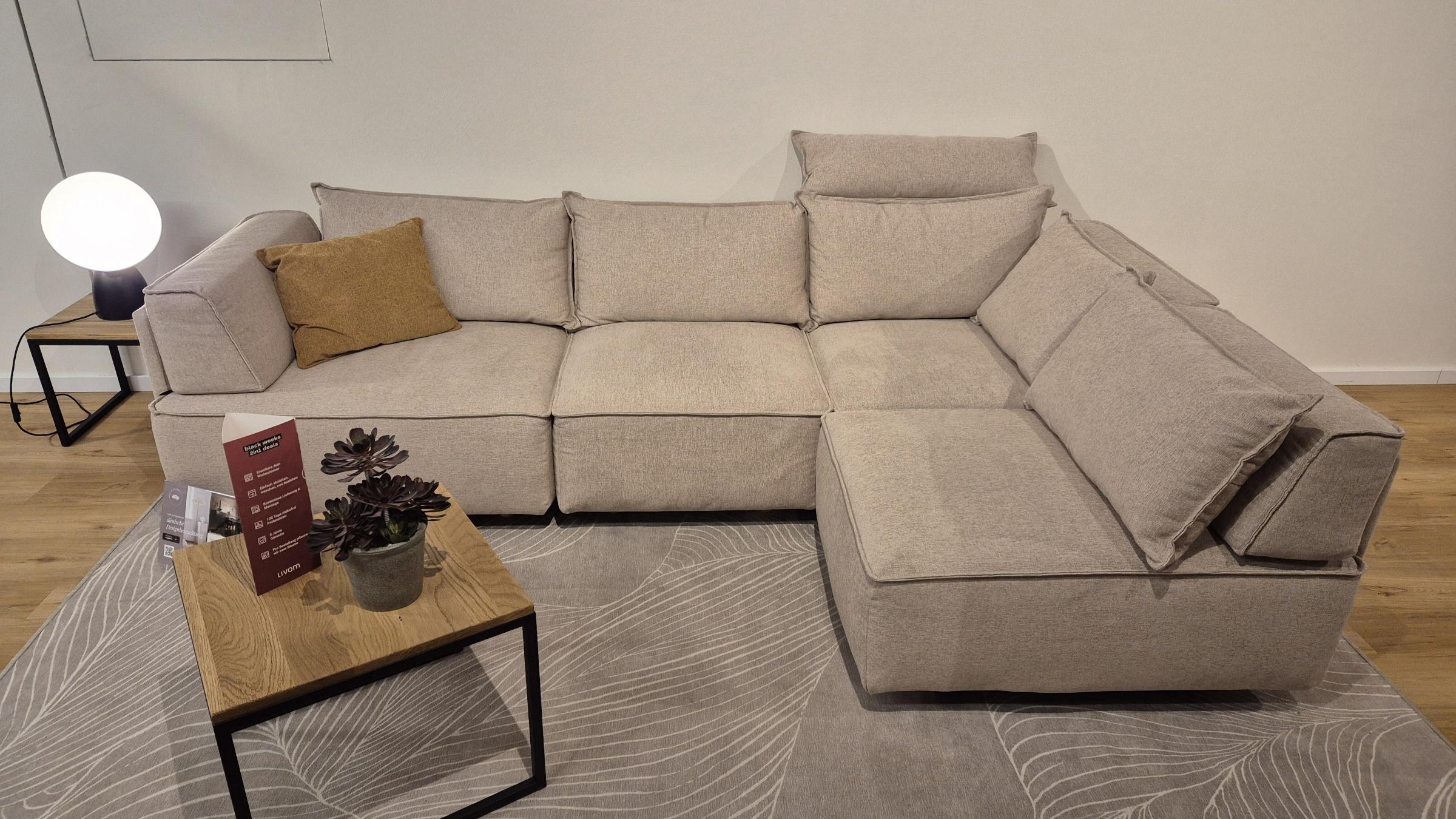 Outlet - Modulares Sofa Louis 4-Sitzer mit Schlaffunktion - Showroom München