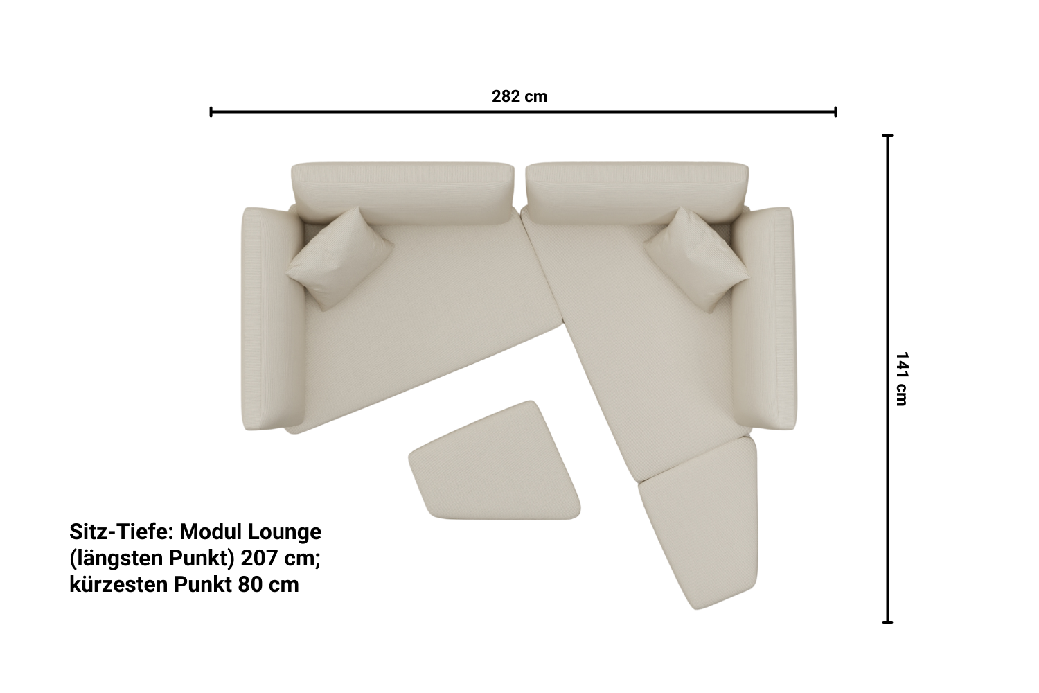 Sofá modular Mike con función de cama