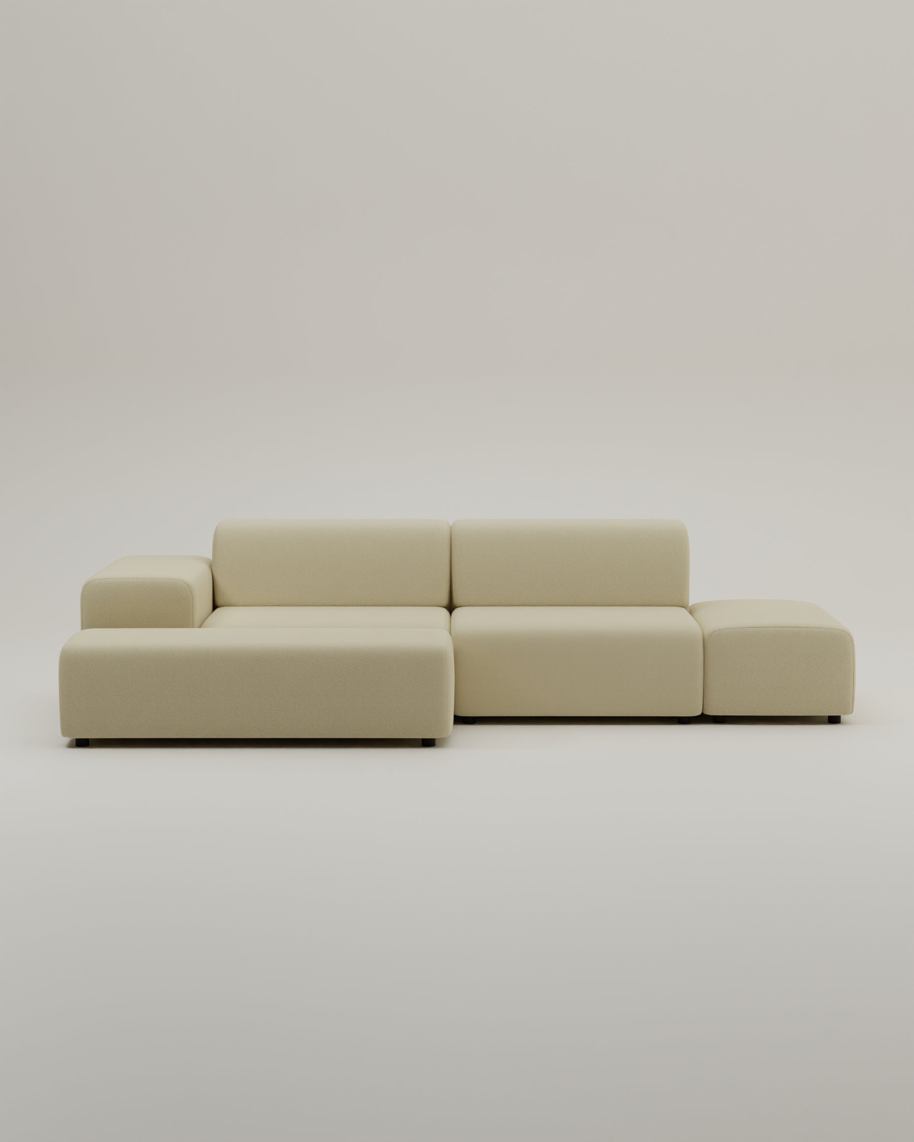 Sofá esquinero modular Nina de 4 plazas con función cama