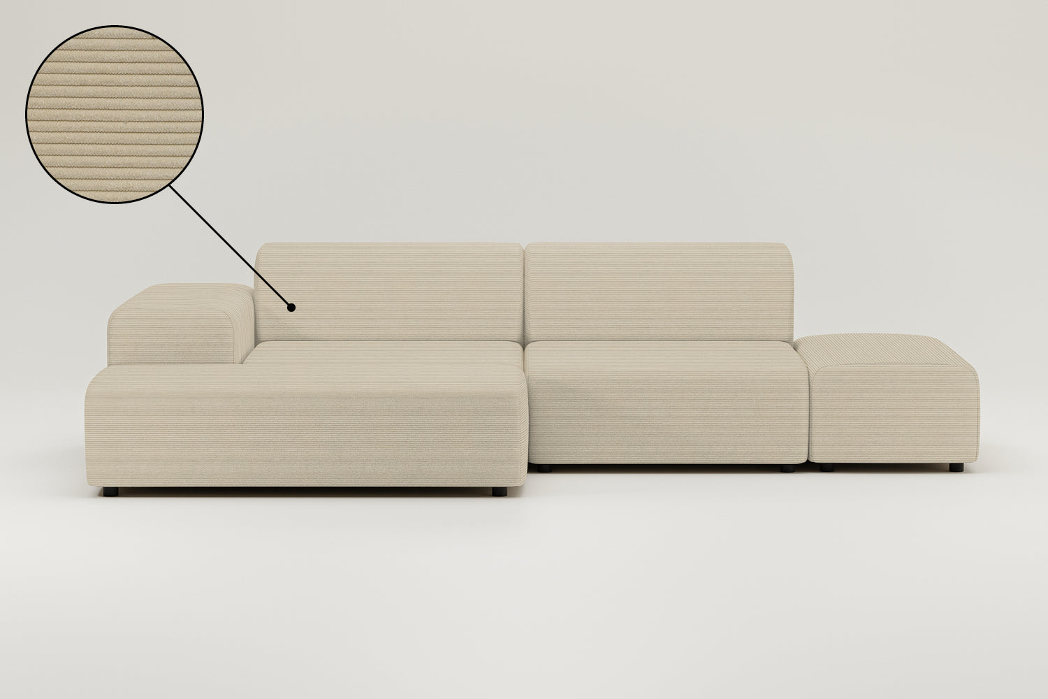 Funda de tela - Sofá rinconera modular 4 plazas Nina
