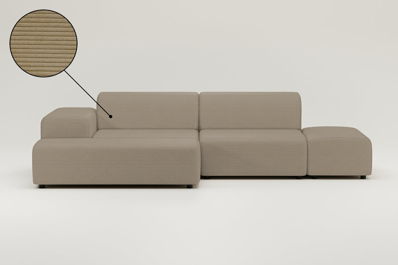 Sofá esquinero modular Nina de 4 plazas con función cama