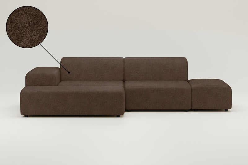 Sofá esquinero modular Nina de 4 plazas con función cama