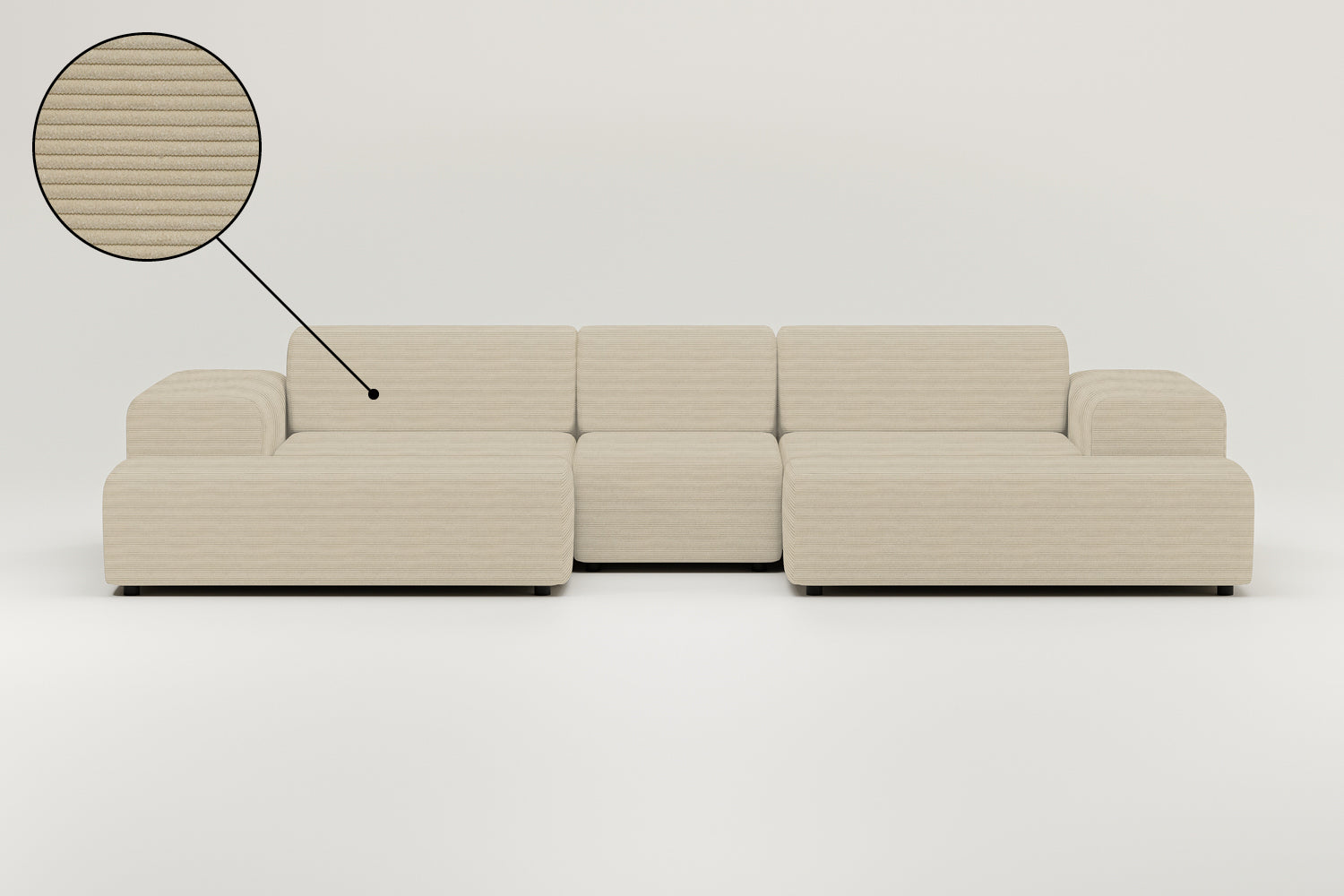 Funda de tela - Nina U-Form sofá modular / sala de estar