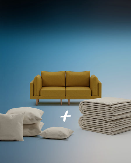 Modulares Sofa Donna 2-Sitzer mit Schlaffunktion 3 in 1 Set