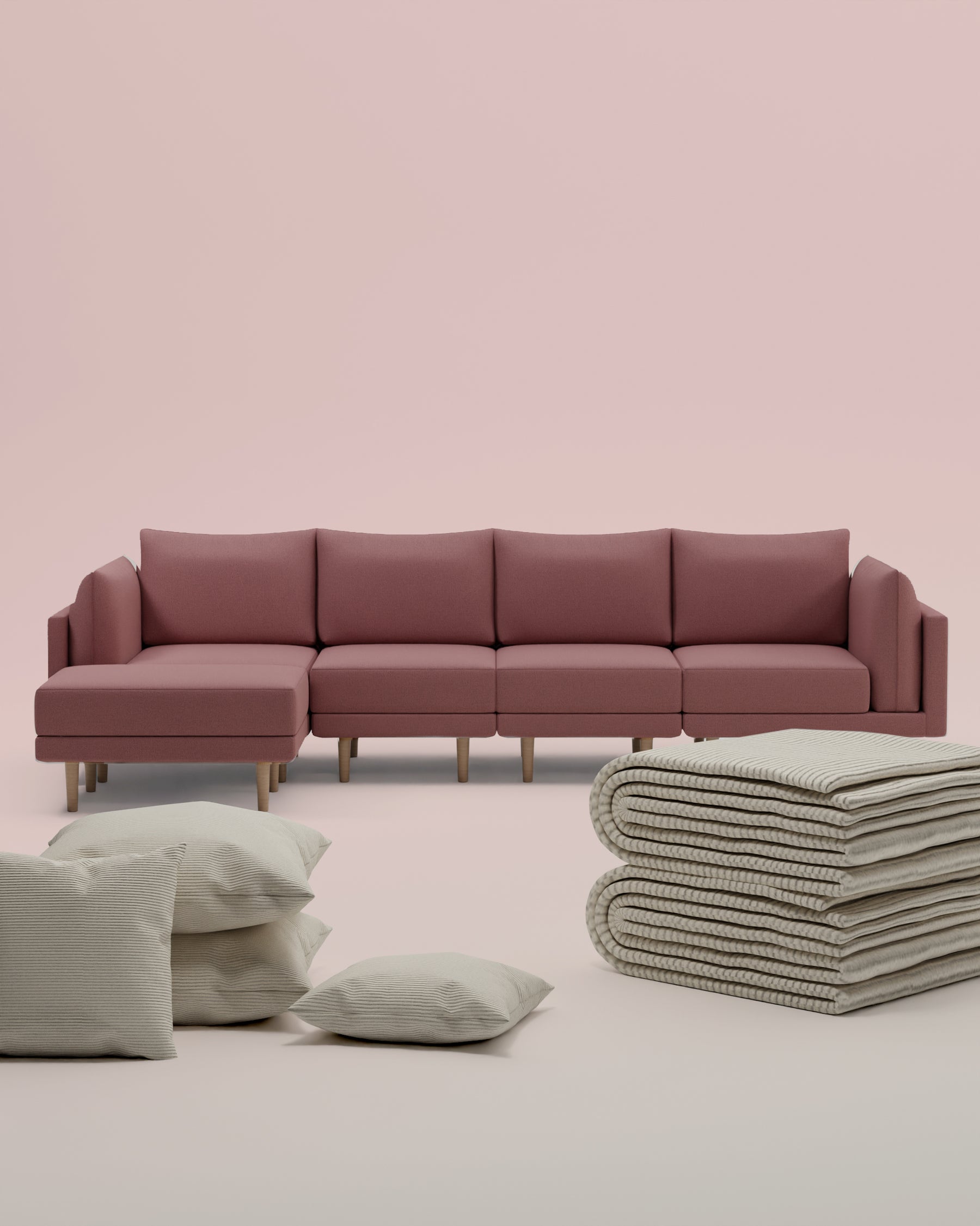 3 in 1 Set Modulares Sofa Donna Ecksofa XL mit Schlaffunktion