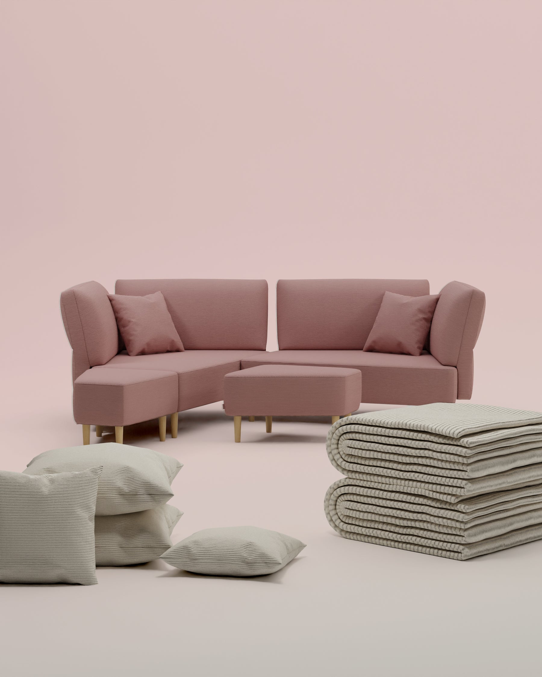 3 in 1 Set Modulares Sofa Mike mit Schlaffunktion