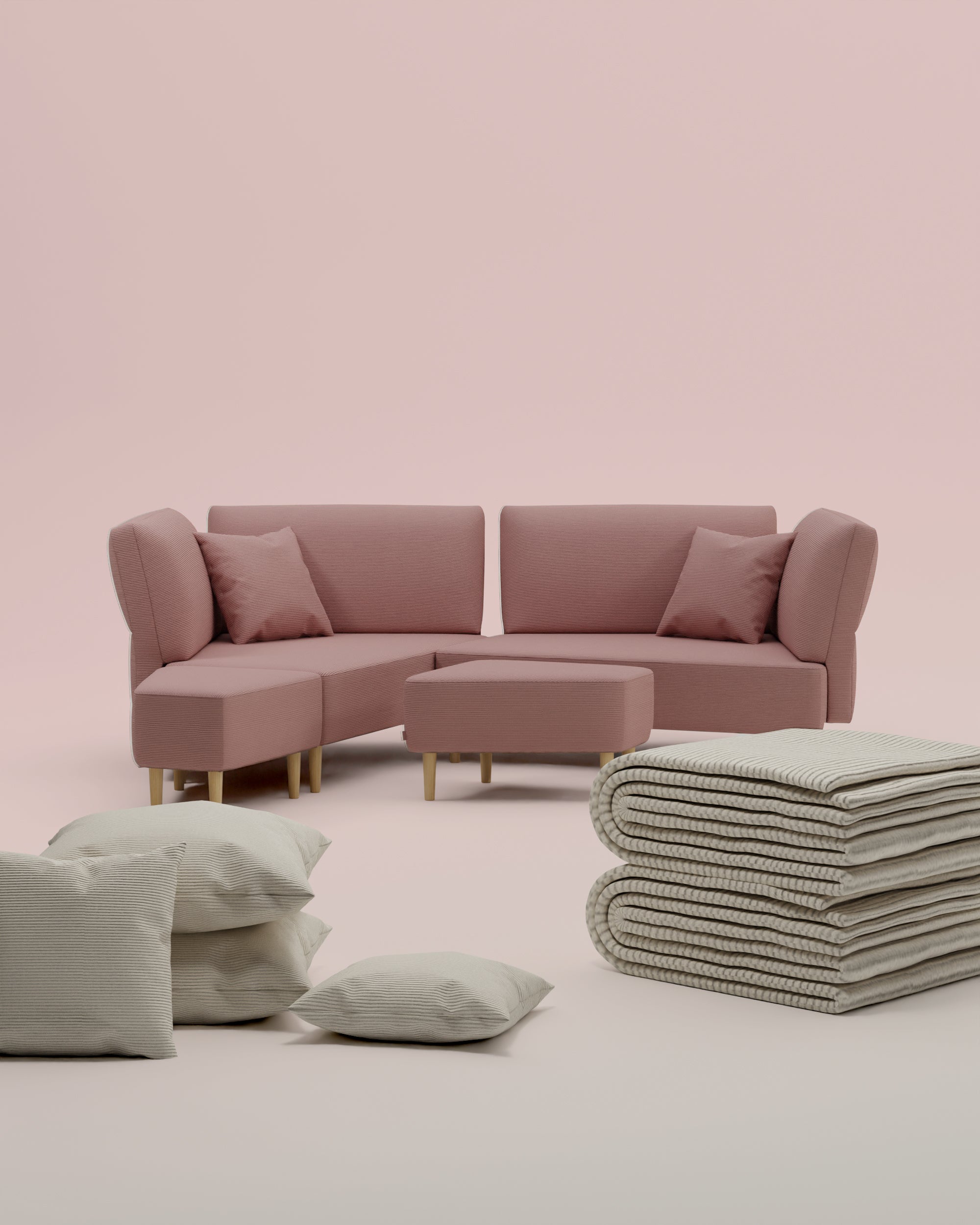 3 in 1 Set Modulares Sofa Mike mit Schlaffunktion