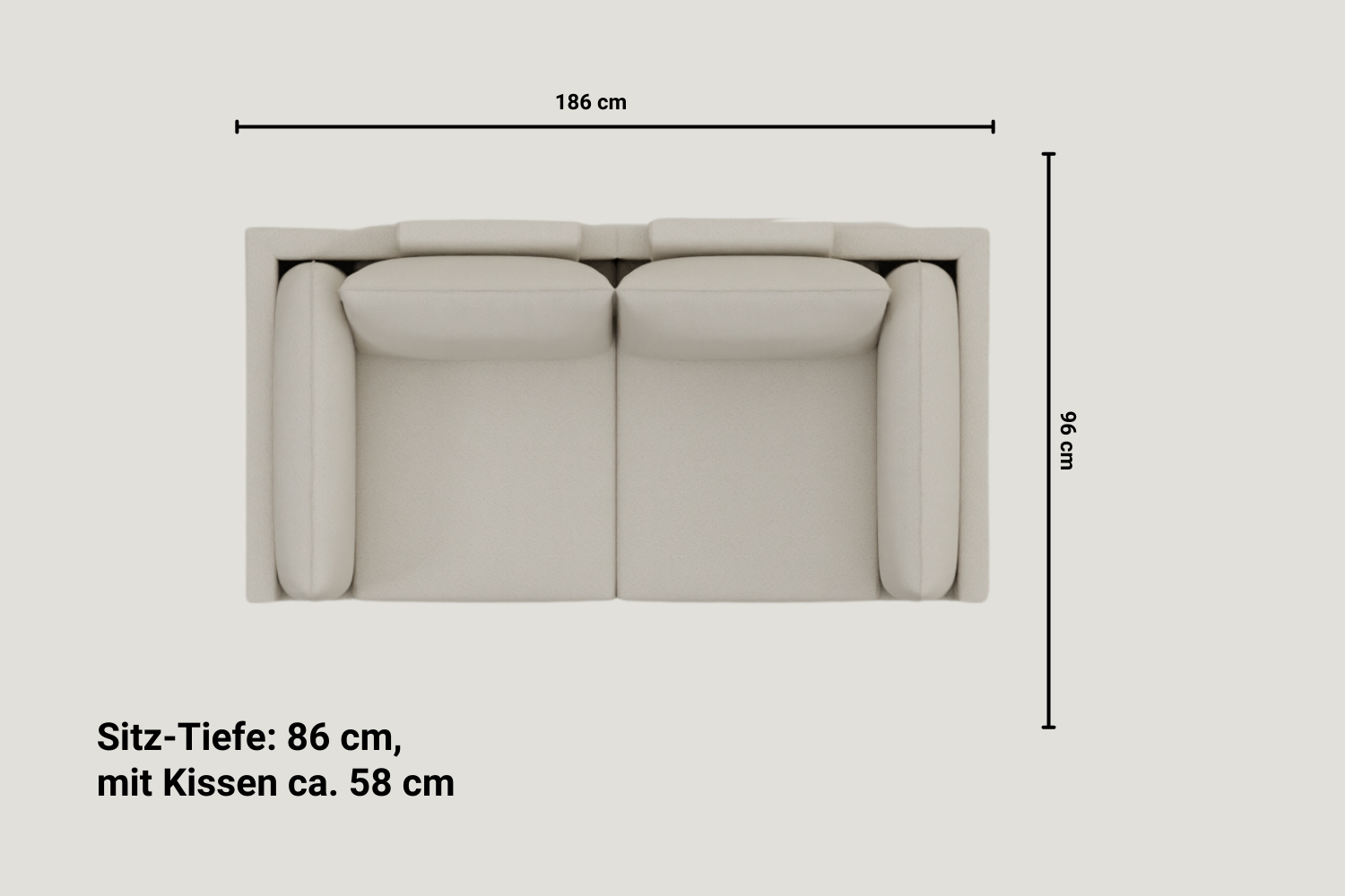 Sofá modular Donna XS con función de sueño