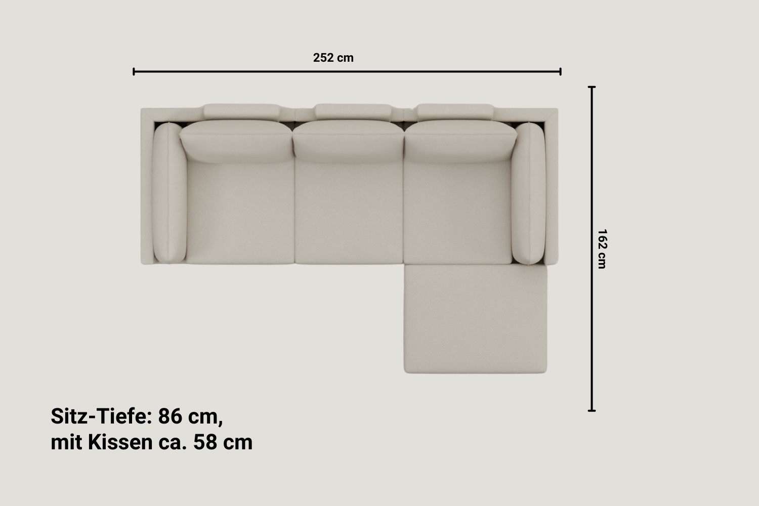 Sofá modular Donna XS con función de sueño