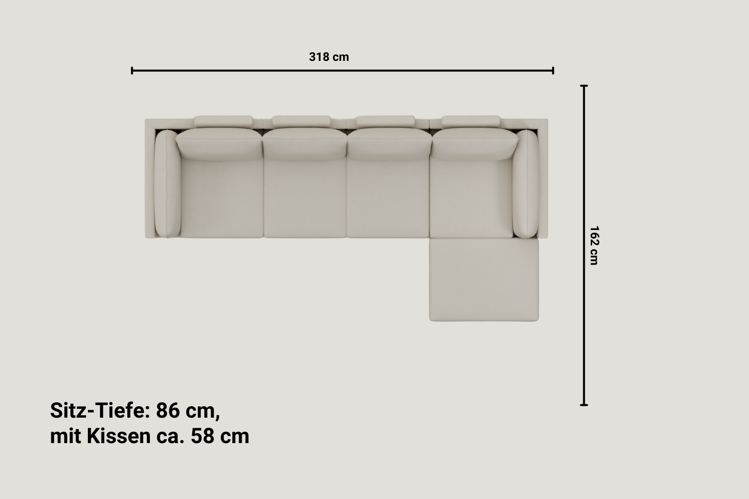 Sofá modular Donna XS con función de sueño