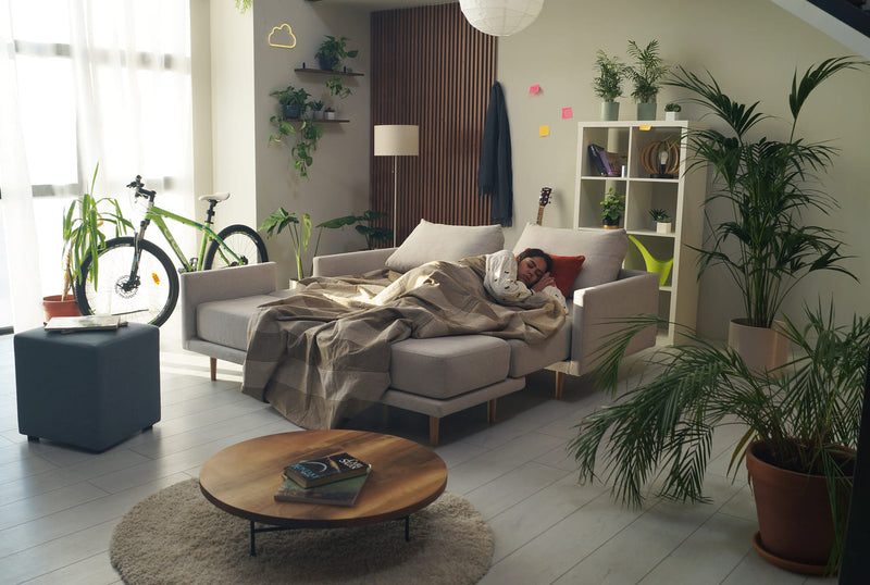 Sofá modular Donna U con función cama - tela Nova