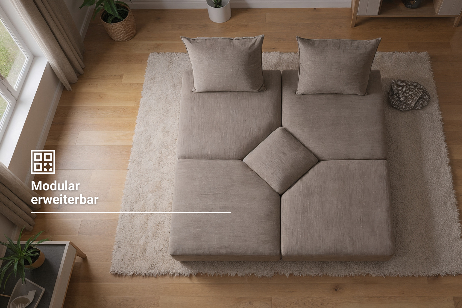 Sofá modular Katrina 2.0 con función de cama