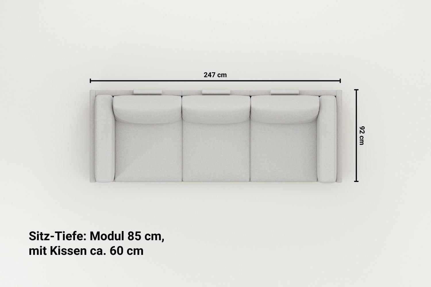 Sofá modular Donna s con función de sueño