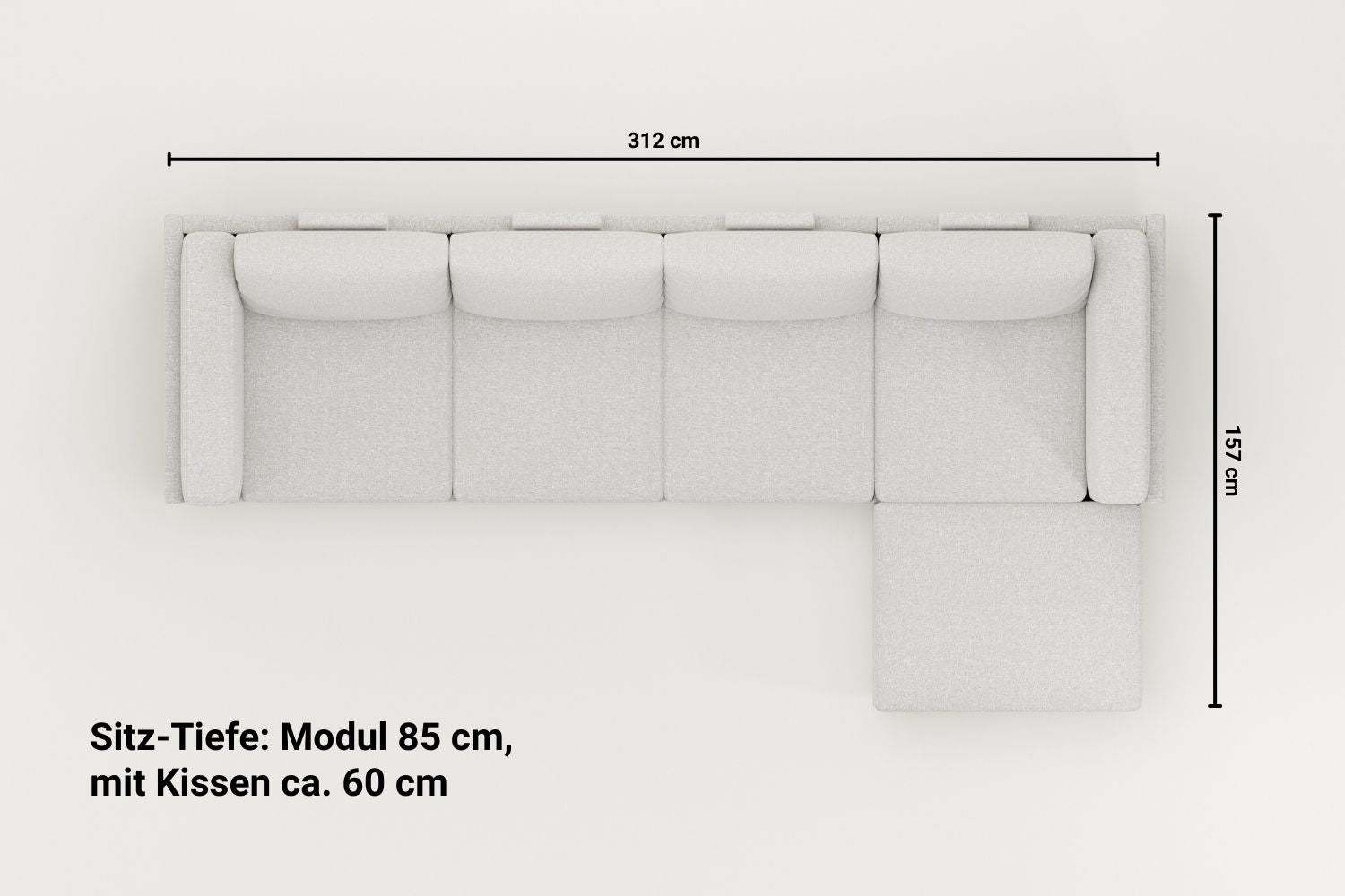 Sofá modular Donna XL con función de cama