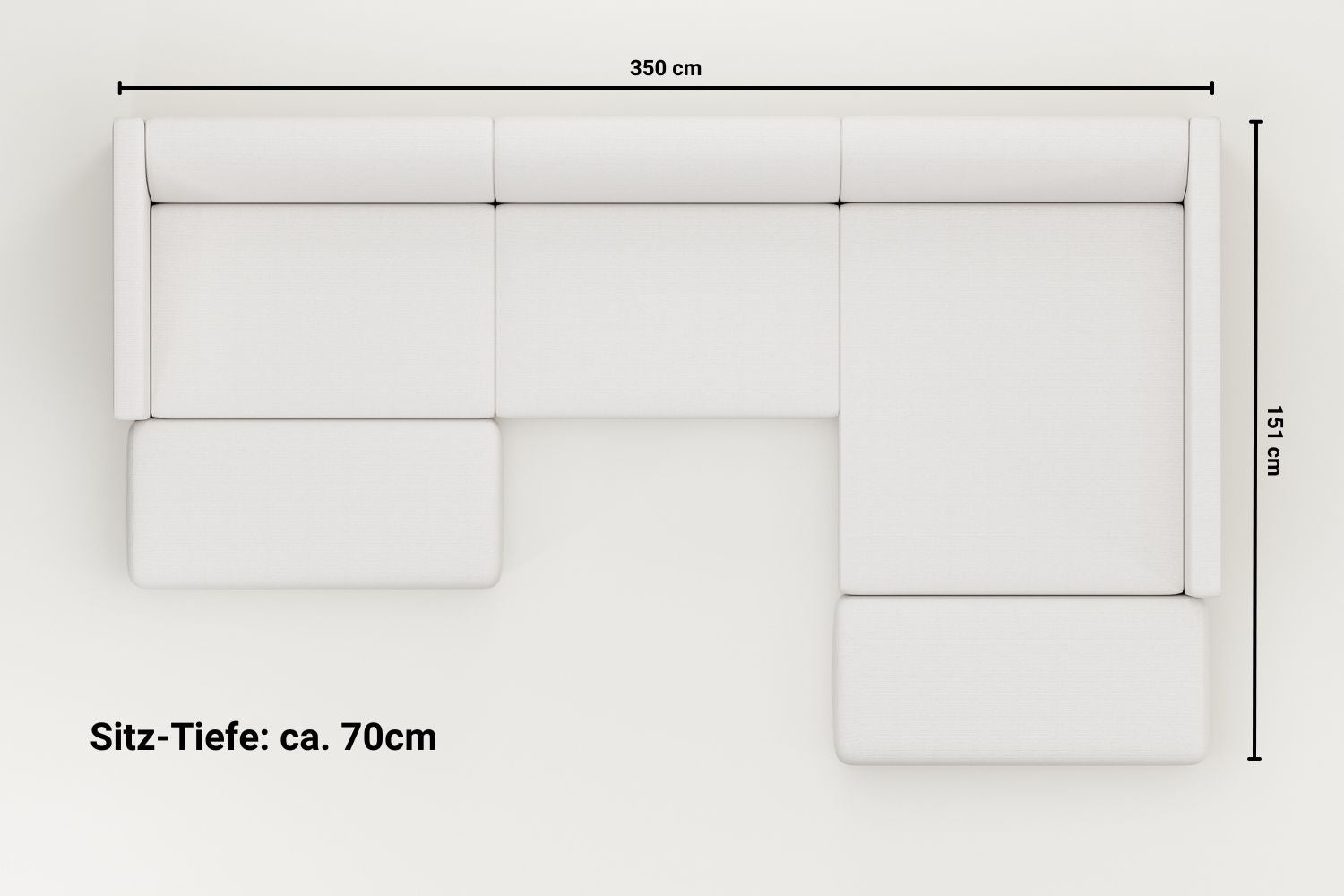Sofá modular Paula M con función de cama