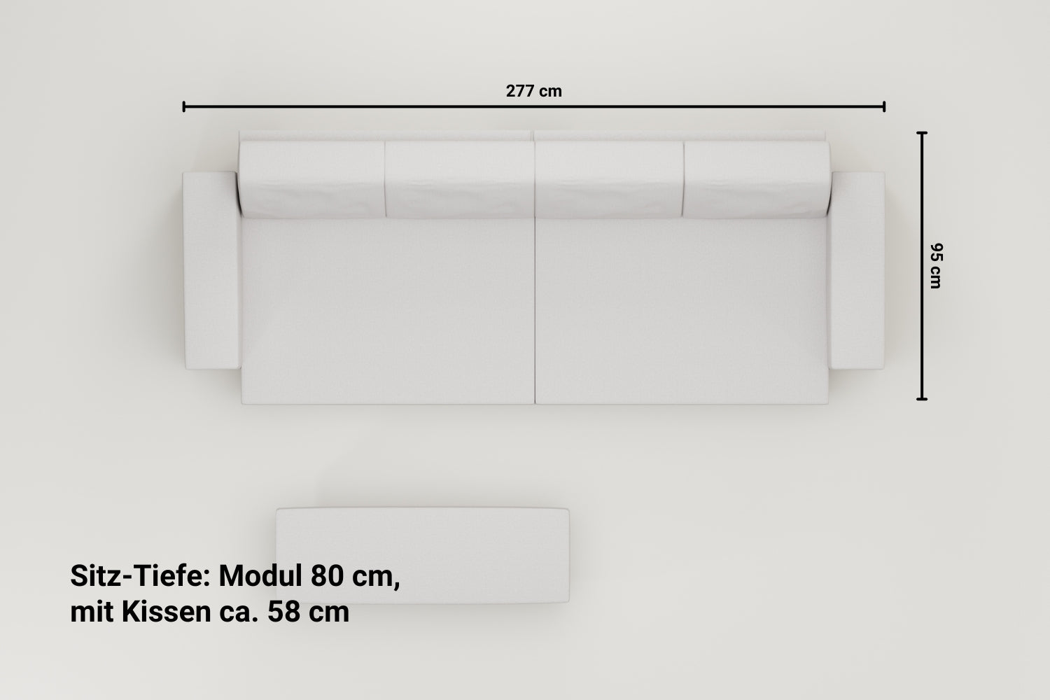 Jessica sofá modular con función de dormir - tela Nova