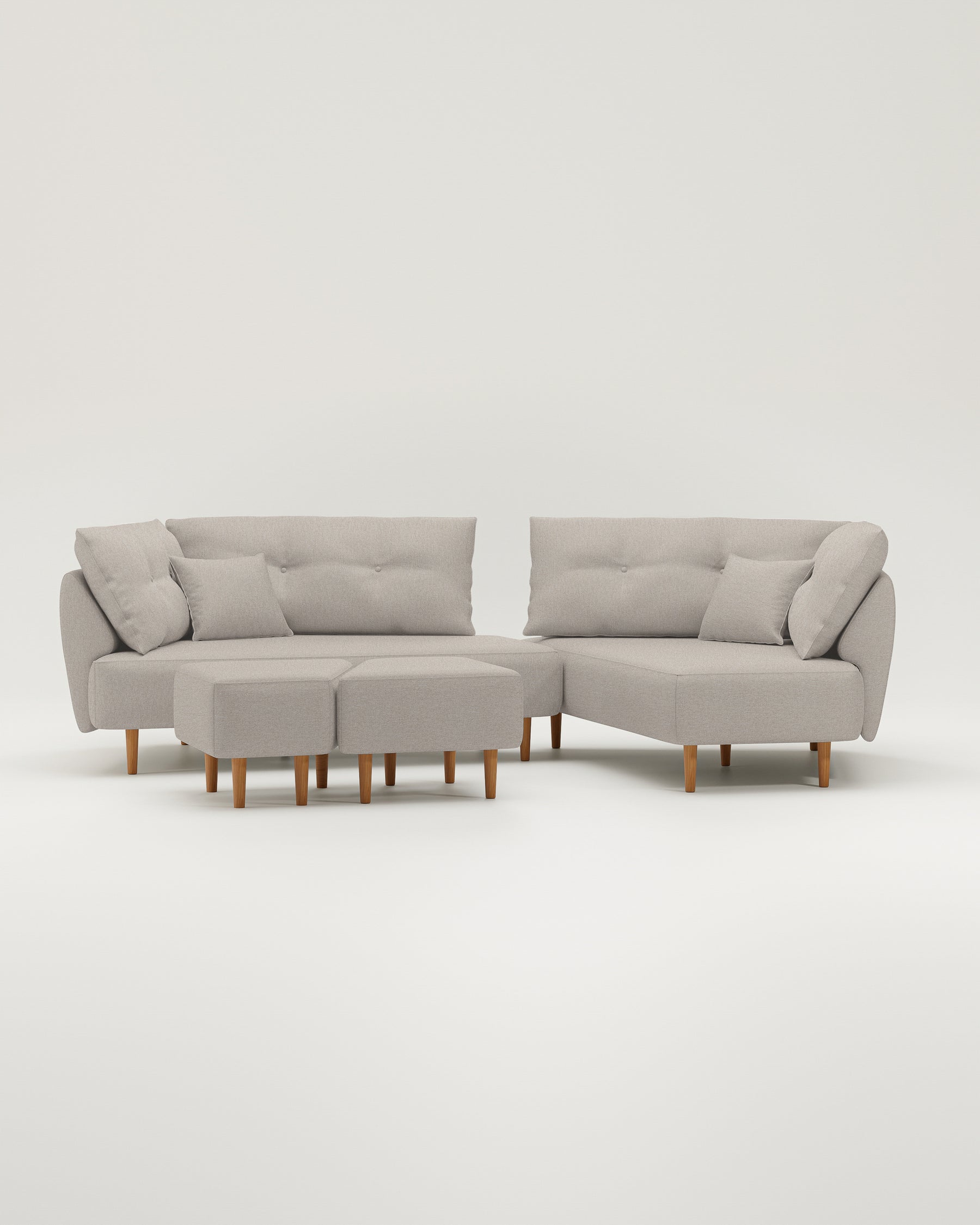 Outlet-Modulares Sofa Mike mit Schlaffunktion - Stoff Nova