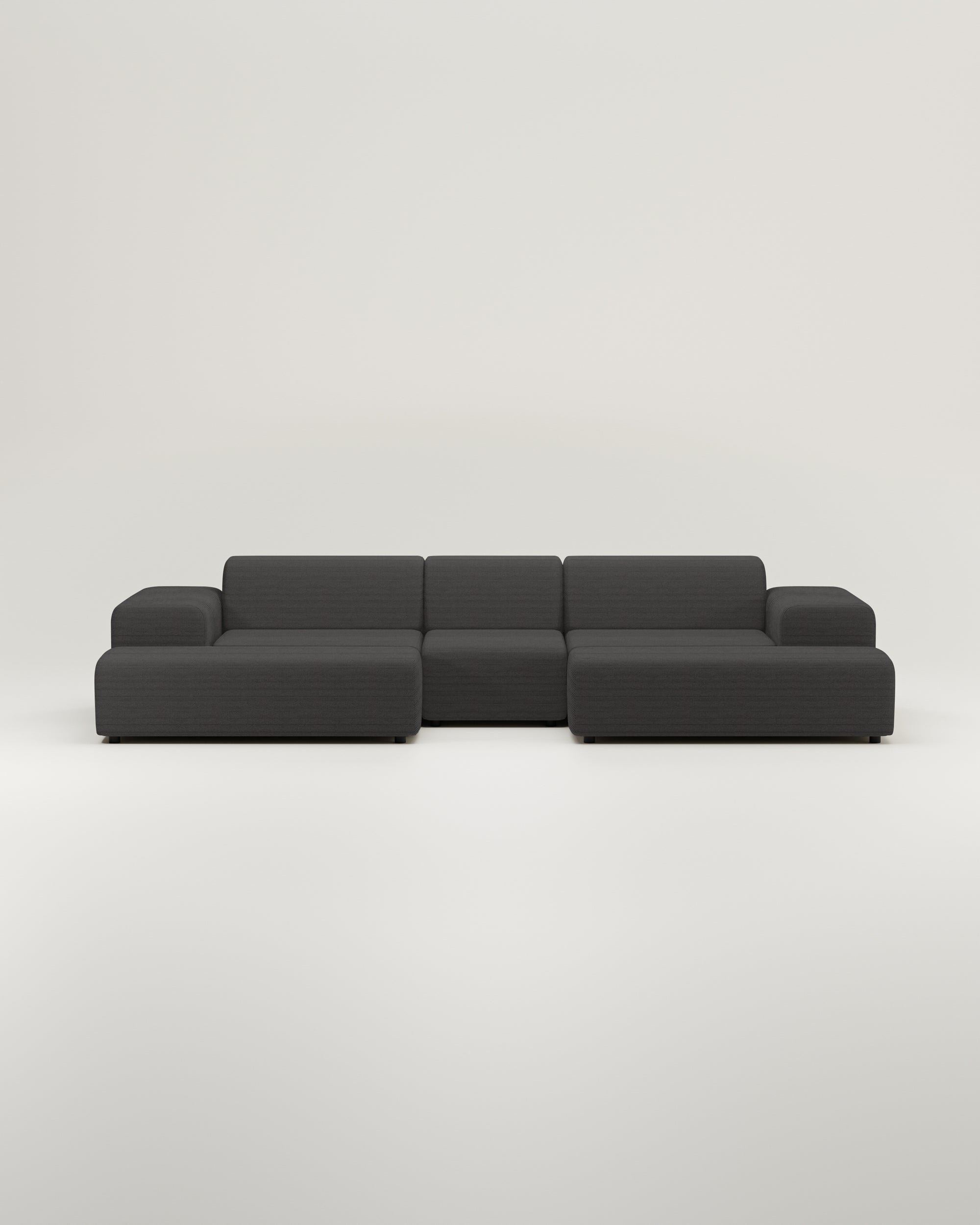 Sofá modular en forma de U Nina / zona de estar con función de dormitorio