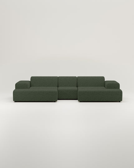 Sofá modular en forma de U Nina / zona de estar con función de dormitorio
