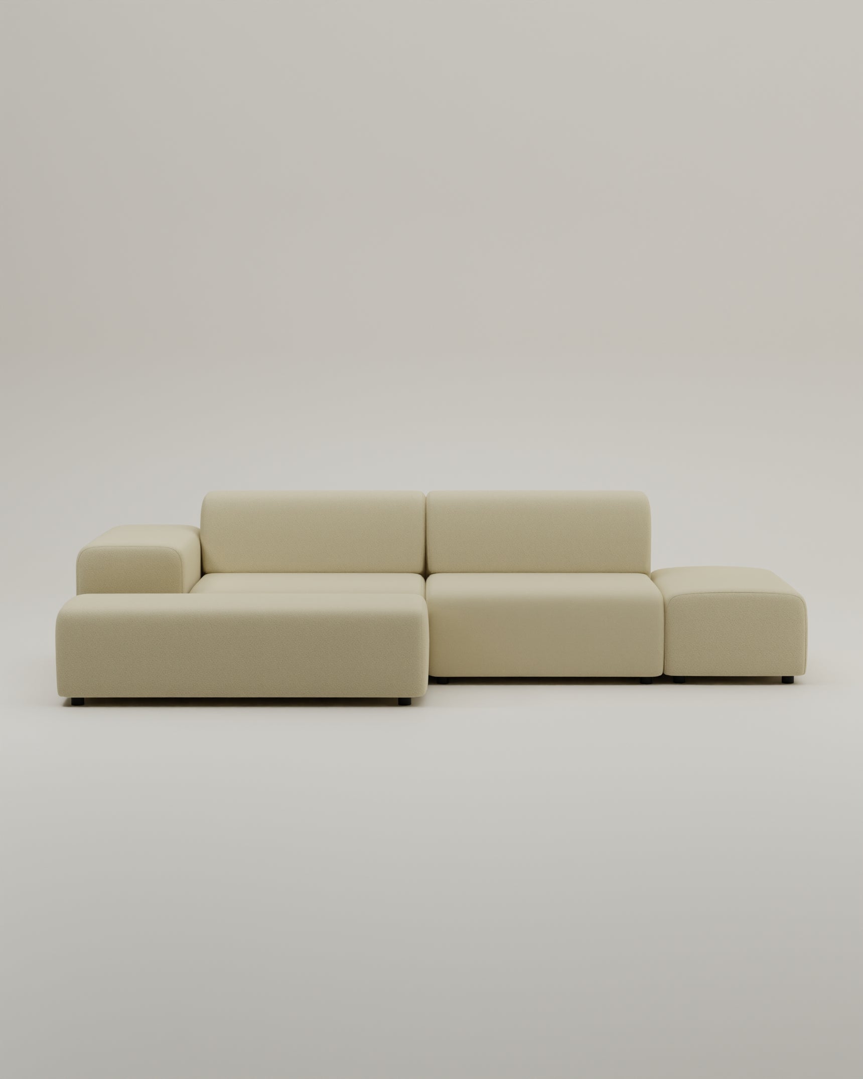 Sofá esquinero modular Nina de 4 plazas con función cama