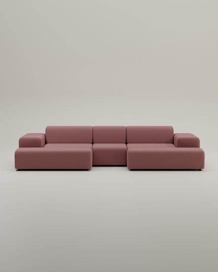 Sofá modular en forma de U Nina / zona de estar con función de dormitorio