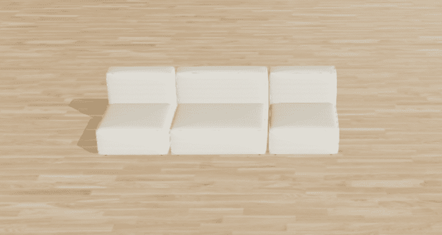 4x Funda de tela elemento de asiento 86x86 - Sofá modular Harvey - A medida ClementineB.