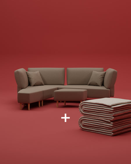 Modulares Sofa Mike mit Schlaffunktion 2 in 1 Set