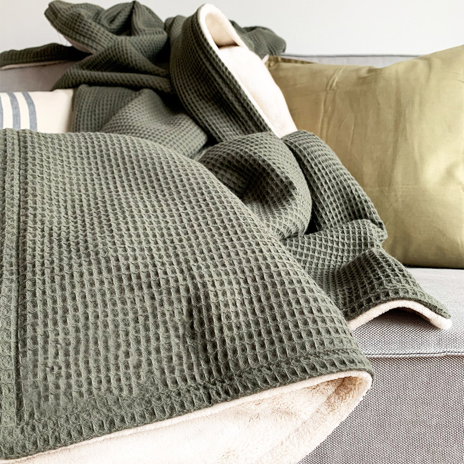 Kuscheldecke Zoe Waldgrün 145 x 210 cm - Livom