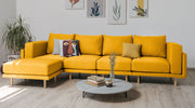 Modulares Sofa Donna XL mit Schlaffunktion - Zitronengelb-Mollia - Livom